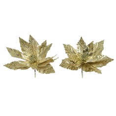 Цветок декор Kaemingk 30x5 см золото в ассортименте