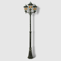 Светильник напольный Amber Lamp 9003B садовый черное серебро