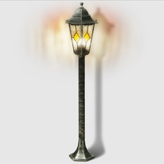 Светильник напольный Amber Lamp 8007L садовый черное серебро