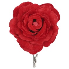 Декор роза на клипсе Edelman ny 12 см красная