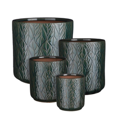 Кашпо Edelman garden Lars темно-зеленое 20х20х18 см