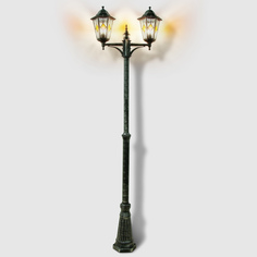 Светильник напольный Amber Lamp 9002B садовый черное серебро