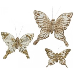 Бабочки декор Kaemingk 521085 3 шт
