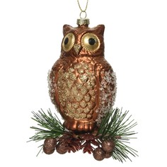 Игрушка елочная Kaemingk сова 18 см