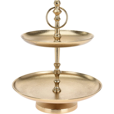 Блюдо Koopman 2-х ярусное 21.5x26 см золото