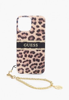 Чехол для iPhone Guess 13 Pro Max, PC/TPU Leopard Hard +Gold charm