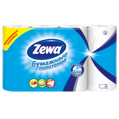Бумажные полотенца полотенца бумажные ZEWA 2-слойные 4шт
