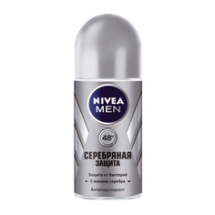 Дезодоранты для тела дезодорант мужской NIVEA MEN Серебряная защита, 50 мл, ролик