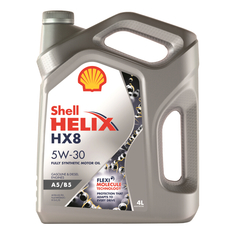 Масла для четырехтактных двигателей синтетические масло моторное SHELL HX8 5W30 A5, B5, 4 л