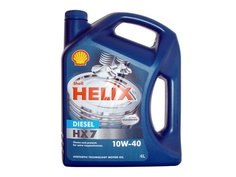 Масла для четырехтактных двигателей полусинтетические масло моторное SHELL Helix Diesel+, HX7 10W40, 4 л