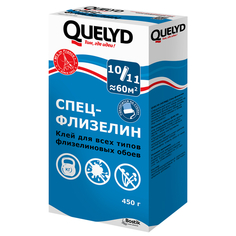 Клей, средства для обоев клей обойный QUELYD спец-флизелин 450г, арт.30603168