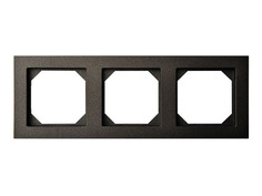 Рамки для розеток, выключателей, накладки декоративные рамка 3 поста LIREGUS Epsilon черный