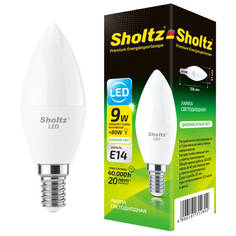Лампы светодиодные лампа светодиодная SHOLTZ 9Вт E14 700лм 4000K 220В свеча