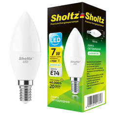 Лампы светодиодные лампа светодиодная SHOLTZ 7Вт E14 560Лм 4200K свеча