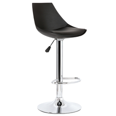 Барные стулья стул барный 450х500х810(1030)мм черный пластиковый/металлический