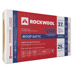 Вата минеральная теплоизоляция ROCKWOOL Флор баттс 1000х600х25мм