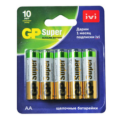 Батарейки, аккумуляторы, зарядные устройства батарейки GP АА 1,5В 2CR10 10шт