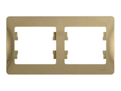 Рамки для розеток, выключателей, накладки декоративные рамка 2 поста SCHNEIDER ELECTRIC Glossa титан горизонтальное