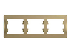Рамки для розеток, выключателей, накладки декоративные рамка 3 поста SCHNEIDER ELECTRIC Glossa титан горизонтальное