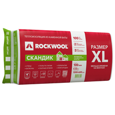 Вата минеральная теплоизоляция ROCKWOOL Лайт Баттс Скандик 1200х600х100мм