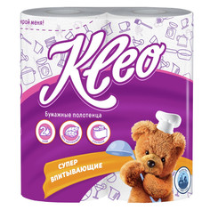 Бумажные полотенца полотенца бумажные KLEO Decor 2-слойные 2шт/уп.