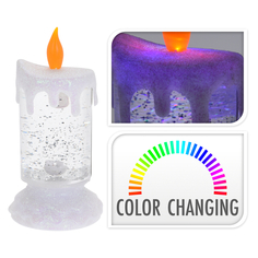 Шары, подвески, свечи, сувениры с подсветкой сувенир с подсветкой Свеча 18см меняет цвет на батарейках Koopman