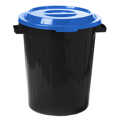 Контейнеры и баки для мусора бак мусорный с крышкой 90л пластик в асс-те Idea