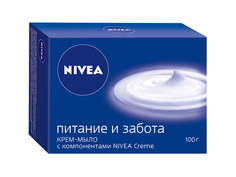 Мыло кусковое мыло NIVEA Питание и забота, 100 г