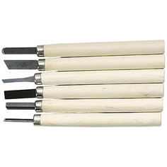 Стамески, резаки по дереву набор резцов SPARTA по дереву 6шт