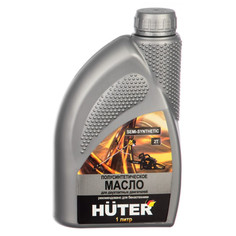 Масло для бензопил масло моторное HUTER 2Т для 2-х тактных двигателей полусинтетическое 1л