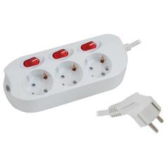 Удлинители бытовые удлинитель бытовой СТАРТ 1,5м 3-местный с/з 3х1кв мм белый