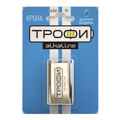 Батарейки, аккумуляторы батарейка ТРОФИ 6LR61-1BL 1 шт