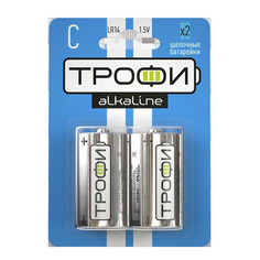 Батарейки, аккумуляторы батарейка ТРОФИ LR14-2BL 2 шт