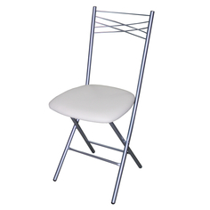 Стулья складные стул складной СИГМА1 577х400мм молочный иск. кожа/металл