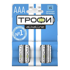 Батарейки, аккумуляторы батарейка ТРОФИ LR03-4BL 4 шт