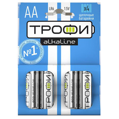Батарейки, аккумуляторы батарейка ТРОФИ LR6-4BL 4 шт