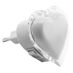 Ночники для детских светодиодные светильник ночник светодиодный Сердце 0,3Вт LED белый Ledo Light
