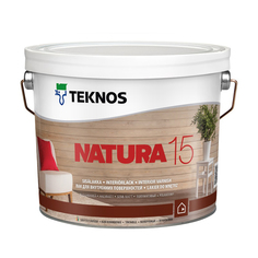 Лаки специальные лак акриловый ТEKNOS Natura 15 для стен и потолков 2,7л полуматовый, арт.ЭК000130388 Teknos