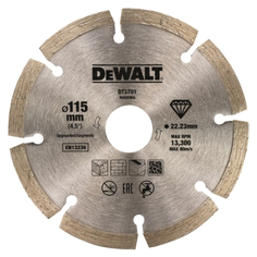 Диски отрезные алмазные диск алмазный DEWALT 115х22,2x1,8 мм, сегментный