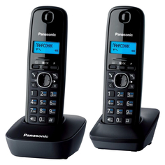 Радиотелефоны DECT аппарат телефонный DECT PANASONIC KX-TG1612RUH, 2 трубки, серый