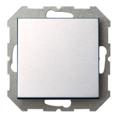 Выключатели встраиваемые выключатель 1-клавишный LIREGUS Epsilon, серебро