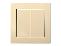 Выключатели встраиваемые выключатель 2-клавишный LIREGUS Epsilon, крем
