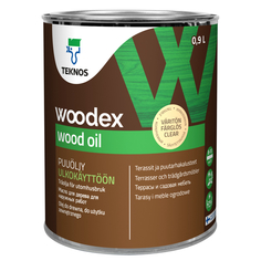 Масла древозащитные масло для дерева ТEKNOS Woodex Wood Oil 0,9л бесцветное, арт.ЭК000129666 Teknos