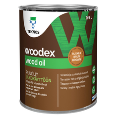 Масла древозащитные масло для дерева ТEKNOS Woodex Wood Oil 0,9л коричневое, арт.ЭК000129668 Teknos