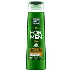 Шампуни для волос шампунь ЧИСТАЯ ЛИНИЯ Энергия и Сила Укрепляющий 400мл мужской