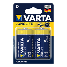 Батарейки, аккумуляторы, зарядные устройства батарейка VARTA LONGLIFE D блистер 2шт