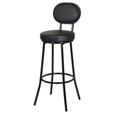 Барные стулья стул барный ФЛИНТ черный искусственная кожа