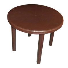 Пластиковая мебель стол круглый 900x900x710мм шоколад пластик