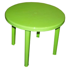 Пластиковая мебель стол круглый 900x900x710мм салатовый пластик