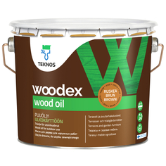 Масла древозащитные масло для дерева ТEKNOS Woodex Wood Oil 2,7л коричневое, арт.ЭК000129669 Teknos
